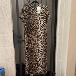 Zara Leopard Print Maxi Dress